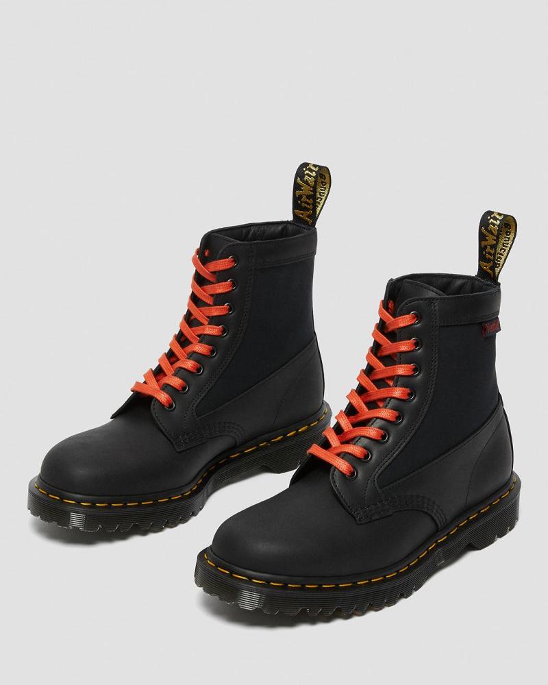 Women's Dr Martens 1460 Panel Made in England Leather Lace Up Boots Black | AU 173CTV